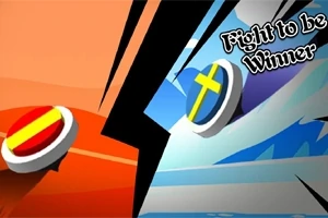 Hai quả bóng có quốc kỳ Việt Nam và Thụy Điển đối đầu nhau với dòng chữ Fight to be Winner