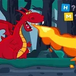 Rồng đỏ phun lửa trong khu rừng tối với các ô chữ H?