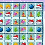 Lưới ô vuông với các biểu tượng Giáng Sinh như thiên thần, nến, cây thông Noel, kẹo và mũ Noel