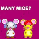 Ba chú chuột hoạt hình với các mũ khác nhau trên nền màu tím, kèm dòng chữ HOW MANY MICE?