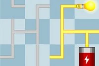 Tạo đường nối từ bóng đèn đến pin để thắp sáng bóng đèn