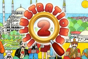 Logo Lustration 2 với chữ đỏ cam bao quanh số 2 vàng, phía sau là cảnh thành phố Istanbul và các nhân vật hoạt hình