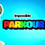 Hình ảnh nhân vật hoạt hình đội mũ len với chữ Impossible Parkour đầy màu sắc trên nền xanh