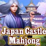 Một người phụ nữ trong trang phục truyền thống Nhật Bản đứng trước lâu đài với khung cảnh hoa anh đào nở rộ