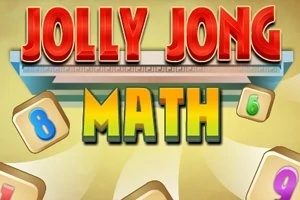 Chữ Jolly Jong Math nổi bật với các viên gạch số xung quanh trên nền vàng