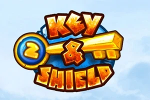 Hình ảnh chứa một chiếc chìa khóa màu vàng cùng dòng chữ Key & Shield trên nền trời xanh