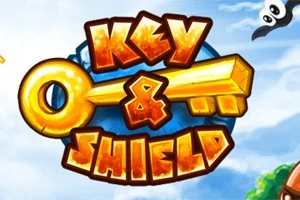 Hình ảnh hiển thị một chiếc chìa khóa màu vàng và dòng chữ Key & Shield trên nền trời xanh