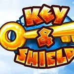 Hình ảnh hiển thị một chiếc chìa khóa màu vàng và dòng chữ Key & Shield trên nền trời xanh