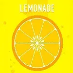 Hình ảnh một lát chanh vàng cùng với chữ LEMONADE trên nền màu vàng sáng