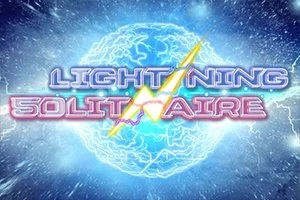 Hình ảnh có dòng chữ Lightning Solitaire với tia sét và nền là quả cầu sét xanh phát sáng