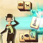 Hình ảnh gồm các khối gỗ có hình vẽ đồ vật khác nhau, với một nhân vật hoạt hình mặc bộ vest đứng bên trái