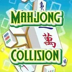 Các khối xếp chồng lên nhau với chữ Mahjong Collision ở giữa trên nền xanh lá cây và xanh lam