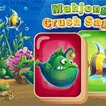 Hình ảnh minh họa dưới đáy biển với các quân bài có hình chú cá và cá mập, cùng san hô và cá bơi xung quanh