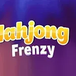 Dòng chữ Mahjong Frenzy nổi bật trên nền màu xanh tím