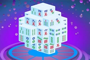 Khối lập phương gồm nhiều viên gạch màu trắng với ký hiệu và hình vẽ nhiều màu sắc, nằm trên nền màu tím với các đốm sáng lấp lánh