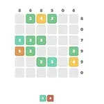 Bảng lưới gồm các ô vuông đầy màu sắc với các số bên trong như 2, 3, 4, và 5