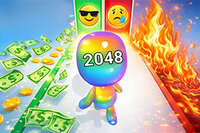 Chạy, hợp nhất và trở thành anh hùng số khổng lồ trong Man Runner 2048