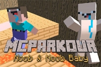 Trong trò chơi 3D hai người mc parkour, bạn phải giúp hai người