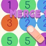 Các vòng tròn màu sắc với số từ 1 đến 5 và dòng chữ MERGE 13 cùng với một ngón tay chỉ vào vòng tròn số 1