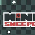 Hình ảnh có nền kẻ ô vuông với dòng chữ lớn MINE SWEEPER và số 7 trong ô màu vàng