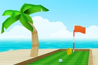 3D mini-golf trên bãi biển với điểm cao và thêm cơ hội