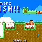 Giao diện trò chơi pixel với dòng chữ MINI PUSH!
