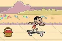 Mr. Bean học trượt ván, anh ấy thích thử đồ chơi mới