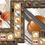 Các ô có hình ảnh nhạc cụ như đàn violin, guitar, kèn và trống được sắp xếp thành hình chữ nhật trên nền nhạc lý và đàn violin