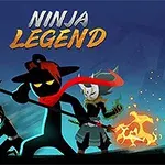 Ba nhân vật ninja xuất hiện trên nền trời xanh thẫm, mỗi người mang vũ khí riêng và tên Ninja Legend phía trên