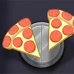 Hai miếng pizza pepperoni trên một chiếc đĩa tròn màu xám