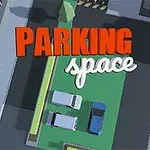 Hình ảnh cho thấy một bãi đậu xe với ba chiếc ô tô và dòng chữ Parking Space ở trên