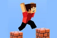 Đi qua các cảnh quan nguy hiểm của Minecraft trong game parkour 3D này!