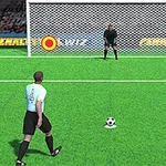 Cầu thủ chuẩn bị thực hiện cú sút penalty đối mặt với thủ môn trước khung thành