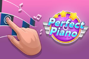 Biểu tượng Perfect Piano với hai ngôi sao vàng trên nền màu hồng và trái tim đỏ bên cạnh