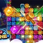 Hình ảnh gồm nhiều viên đá quý màu sắc khác nhau và một chiếc búa gỗ phát sáng ở trung tâm