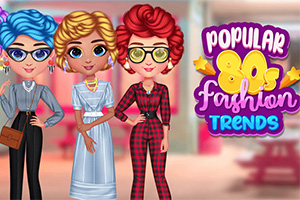 Ba nhân vật nữ trong trang phục thời trang thập niên 80 đứng cạnh nhau với dòng chữ Popular 80s Fashion Trends