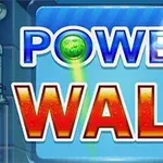 Chữ POWER WALL màu xanh và đỏ nổi bật trên nền xanh dương