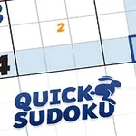 Một phần của lưới số Sudoku có các số 2, 3, 4, 9 và logo Quick Sudoku