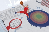Thử thách bóng rổ hấp dẫn ở Ragdoll Mega Dunk với những câu