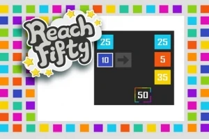 Hình ảnh có các ô vuông màu sắc với số bên trong, nổi bật là Reach Fifty