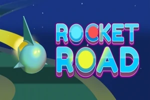 Tên Rocket Road với hình ảnh một viên đạn bay trên nền trời tối