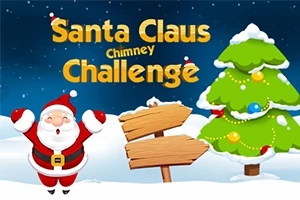 Ông già Noel vui vẻ đứng cạnh cây thông Noel trang trí và biển chỉ đường bằng gỗ trên nền tuyết