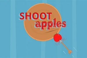 Tiêu đề Shoot Apples với hình mũi tên bắn trúng quả táo trước tấm bia nhắm bắn