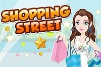 Trang trí khu mua sắm của thị trấn nhỏ với các cửa hàng thời