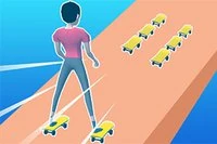 Bạn có thể đến đích trong Skate Sky Roller?