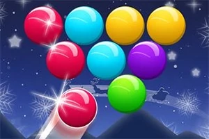 Các quả bóng màu sắc rực rỡ được sắp xếp thành hình kim tự tháp trên nền trời đầy sao