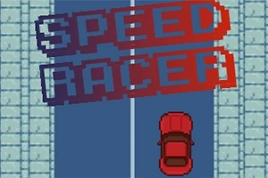 Xe ô tô màu đỏ trên đường với dòng chữ SPEED RACER lớn nằm ngang phía trên