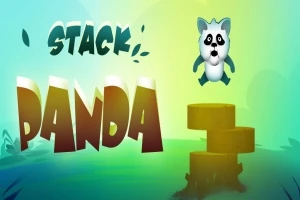 Hình ảnh có một chú gấu trúc nhảy bên cạnh chữ Stack Panda trên nền màu xanh lá nhạt
