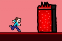 Steveman phần 2 phải sống sót trong thế giới dung nham, xem anh ấy