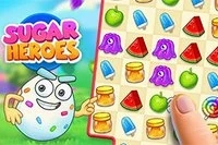 Sugar Heroes chào đón bạn trong trò chơi giải đố match 3 tuyệt